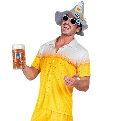 Afbeelding van W WIDMANN MILANO Party Fashion Mode feesthemd voor heren, bier, T shirt, bierfeest, Beieren, bieroutfit, festival