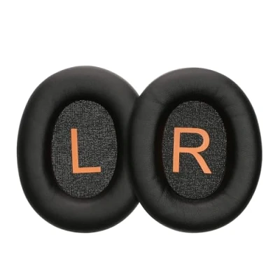 Afbeelding van kwmobile 2x oorkussens compatibel met QCY H3 ANC Earpads voor koptelefoon Kunstleer en schuim in zwart