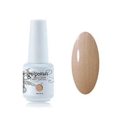 Afbeelding van Vishine GelPolish Soak Off nagellak 8ml, semi permanent, UV, LED, manicure, gel, lichtbruin #1435