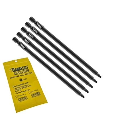 Afbeelding van 5 x SabreCut SC130SQ2_5 130mm SQ2 Compatibel met SENCO DuraSpin DS200 DS202 14V DS205 EA0123 en TYREX D404 Autofeed Collated gipsplaten schroevendraaier pistool bit Single Ended Square No.2