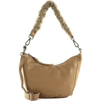 Afbeelding van FREDsBRUDER Leren Schoudertas Chinte Shoulderbag Coffee &amp; Cream Lichtbruin