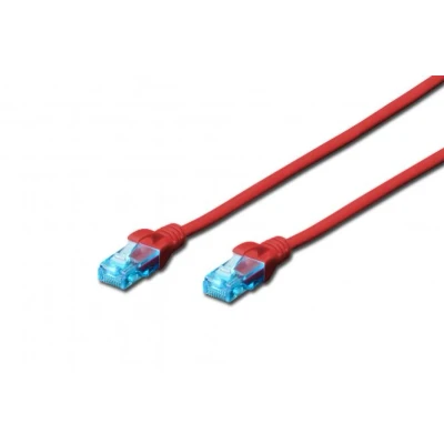 Afbeelding van Digitus DK 1512 020/R RJ45 Netwerkkabel, patchkabel CAT 5e U/UTP 2.00 m Rood Verdraaide paren 1 stuk(s)