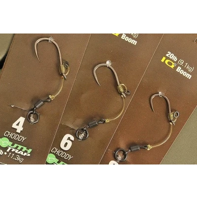 Afbeelding van Korda Hinge Rig Barbed Haak Choddy IQ Boom Maat : 4 25lb
