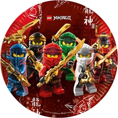 Afbeelding van Lego Ninjago borden 23cm 8 stuks