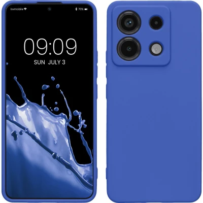 Afbeelding van kwmobile telefoonhoesje geschikt voor Xiaomi Redmi Note 13 Pro 5G / Poco X6 Hoesje smartphone Precisie camera uitsnede In Baltisch blauw