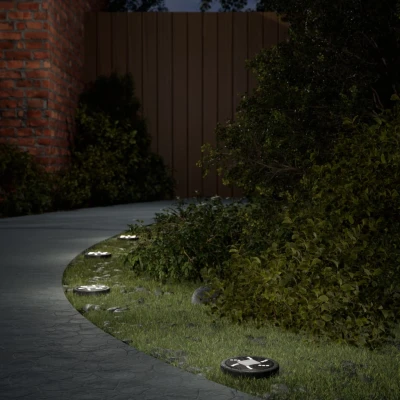 Afbeelding van Grondlampen 12 st solar met grondpennen warmwit