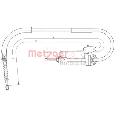 Afbeelding van METZGER 10.4307 Handremkabel Links achter 1474/1324mm COFLE