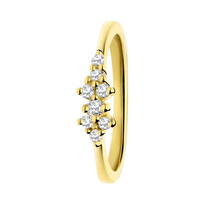 Afbeelding van Lucardi GLAM Ring, Dames, Maat: 49, Gold