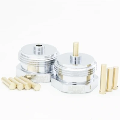 Afbeelding van BLUMKRAFT 2 stuks metalen adapter voor radiatoren van Herz, SAR/COMAP, schuimrubberen brug, MYJAVA M28 x 1,5 op M30 thermostaat/thermostaatkop stekker (M28 short)