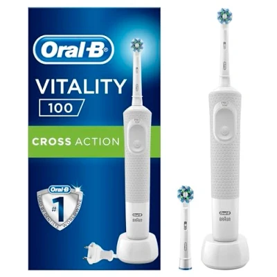 Afbeelding van Oral B CrossAction Elektrische tandenborstel Vitality100 (Wit)