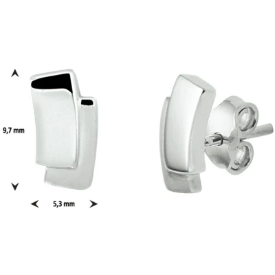 Afbeelding van Zilver Gerhodineerde Oorknoppen 1329140 Sieraden compleet horloge Zilverkleur