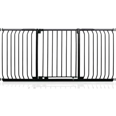 Afbeelding van Safetots Elite Veiligheidshekje Assortiment, 179cm 188cm (72 opties beschikbaar), Mat Zwart, Drukbevestiging Traphekje, Babyhekje voor Deuren, Gangen en Ruimtes, Veiligheidsbarrière, Eenvoudige Installatie