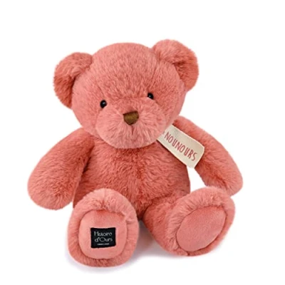 Afbeelding van Histoire d&#039;Ours De teddybeer rosé praline 28 cm roze geboortecadeau HO3232