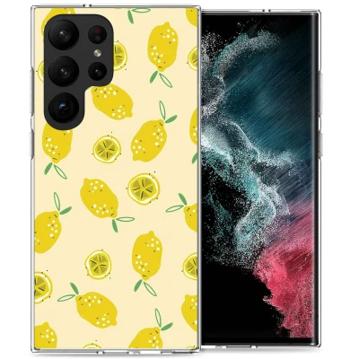 Afbeelding van Samsung Galaxy S23 Ultra Hoesje Siliconen en TPU (zacht) iMoshion Softcase/Backcover Geel Telefoonhoesje