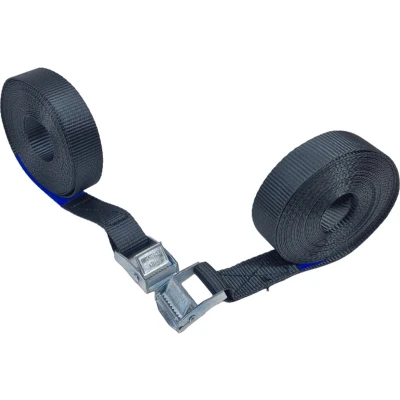 Afbeelding van BCF Products Spanbanden 6 meter 2 stuks Zwart Sjorbanden Spanriemen Bindriemen met Gesp