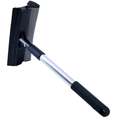 Afbeelding van Polyte Raamwisser voor autoruiten en raamreinigingsgereedschap, uitschuifbare aluminium handgreep 36 50 cm (zwart)