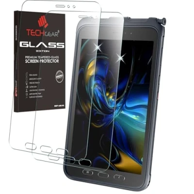 Afbeelding van TECHGEAR Galaxy Tab Active 3 8&quot; 2 Pack GLASS Edition SM T570/T575/T577 Gehard glas Screen Protectors [9H] [HD Clarity] [Krasbestendig] Ontworpen voor Samsung