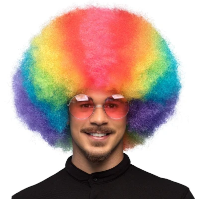 Afbeelding van Clownspruik regenboog
