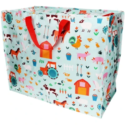 Afbeelding van XXL tas / Jumbo shopper Farmyard Boerderij van Rex London