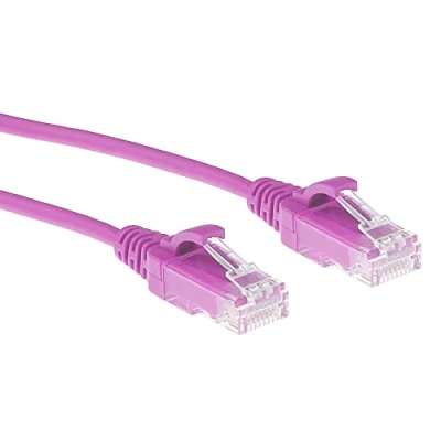 Afbeelding van ACT DC9407 LSZH U/UTP CAT6 Datacenter Slimline Patchkabel Snagless RJ45 connectoren Roze 7 meter