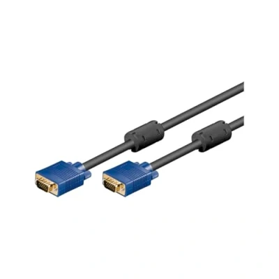Afbeelding van Premium VGA monitor kabel met ferriet kernen CCS aders / zwart 10 meter