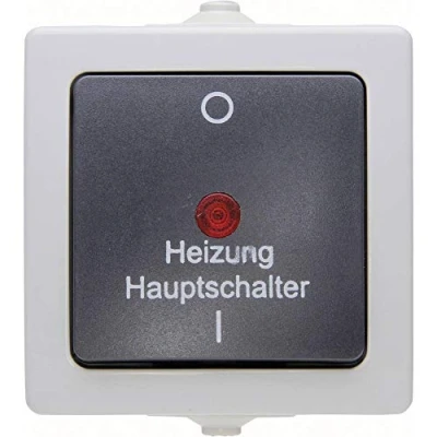 Afbeelding van Kopp 565356002 Nautic Verwarmingsnoodschakelaar spatwaterdicht Grijs