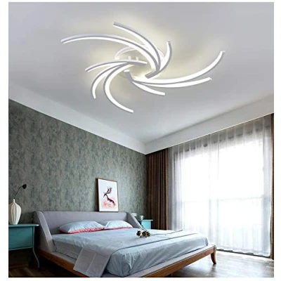 Afbeelding van NEW 2042=3 LED plafondlamp met afstandsbediening lichtkleur/helderheid instelbaar dimbaar lamp wit gelakt metalen frame modern design energie efficiëntieklasse: A+ (2042 3)