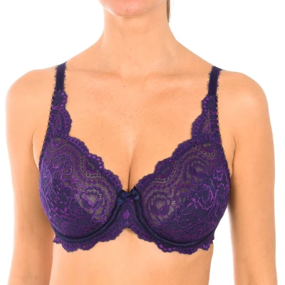 Afbeelding van Playtex Damesbeha met beugels, Flower Elegance van kant, perfecte grip, 1 stuk, Blauwbel, 90B