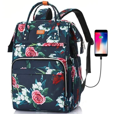Afbeelding van Laptop Rugzak Dames 15,6 inch,Waterdichte &amp; Anti Diefstal,School Tas voor Meisjes Tienermeisjes,Vrouwen Rugtas Reizen,Werk,Universiteit,Bloem