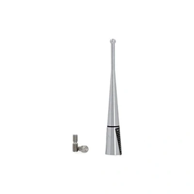 Afbeelding van Cartrend 10503 universele korte stang dakantenne autoantenne adapter autoradio aluminium 10 cm antennestaaf antenne zilver