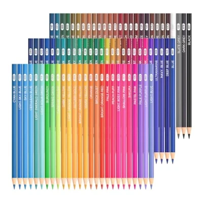 Afbeelding van Shuttle Art kleurpotloden met 80 kleuren, voor beginners en kinderen, kleurpotloden, zachte kern reguliere kleurtekening, kunstpotloden volwassenen, kunstenaars,