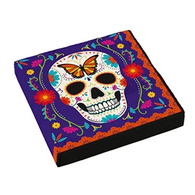 Afbeelding van Amscan Servetten Día De Los Muertos 33 X Cm Papier 16 Stuks