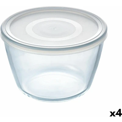 Afbeelding van Ronde Lunchtrommel met Deksel Pyrex Cook &amp; Freeze 1,6 L 17 x 12 cm Transparant Siliconen Gla...