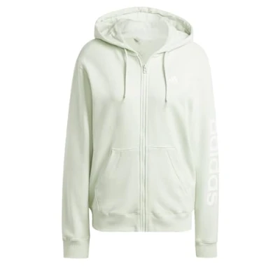 Afbeelding van adidas Sportswear Essentials Linear Sweater met rits, Dames, Maat: XS, Linen green