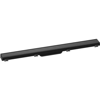 Afbeelding van hansgrohe RainDrain Match 800 56038610 Douchegoot met in hoogte verstelbaar frame, zwart, kant en klaar set