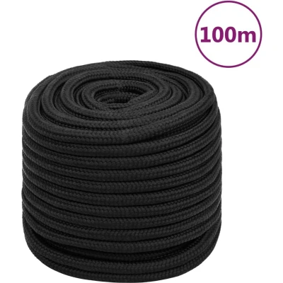 Afbeelding van vidaXL Boottouw 16 mm 100 m polypropeen zwart