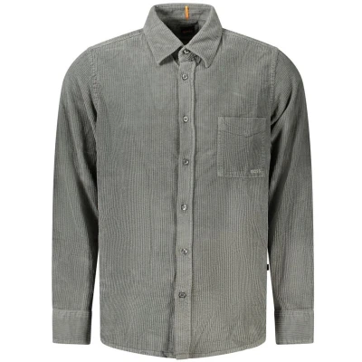 Afbeelding van BOSS Relegant Overhemd, Heren, Maat: Small, Open grey