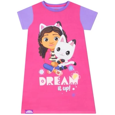 Afbeelding van DreamWorks Meisjes Nachthemd Gabbys Dollhouse Rosa 116