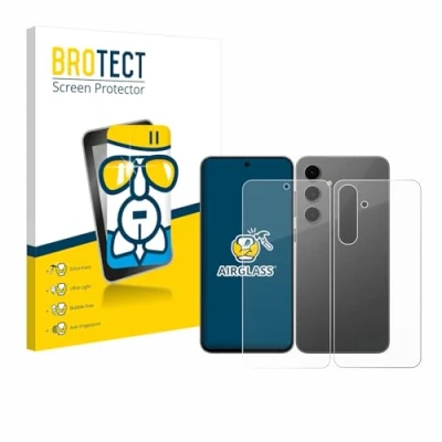 Afbeelding van BROTECT Screenprotector voor Samsung Galaxy S24 FE (Voor+Achter) Folie Beschermfolie Beschermglas transparant