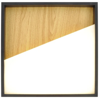 Afbeelding van ECO Light 9360 S WO VISTA LED plafondlamp 25 W Hout, Zwart