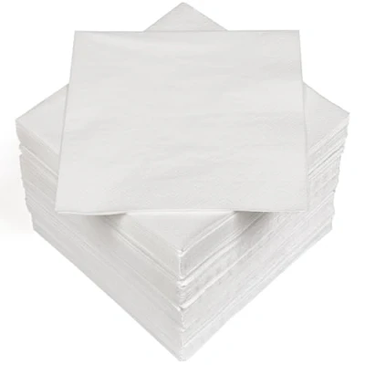 Afbeelding van HEKU 30241 01: 100 effen servetten, 3 laags, 33x33cm, wit