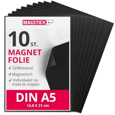 Afbeelding van Mag_272, set van 10 magneetfolie in DIN A5, zelfklevende magneetplaten