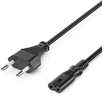 Afbeelding van deleyCON 3,0m Voedingskabel Stroomkabel Stekker Type C Eurostekker naar C7 Connector Euro Kabel voor Kleine Apparaten 8 TV Blu Ray Huishoudelijke Zwart
