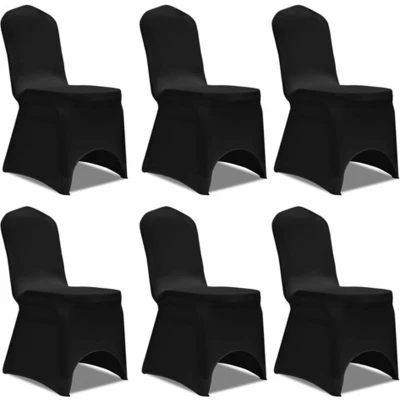 Afbeelding van Stoelhoes Stretch Zwart (6 stuks)