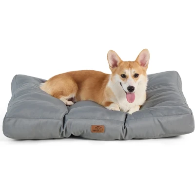 Afbeelding van BEDSURE Hondenkussen voor kleine honden, wasbaar, 76 x 50 cm, hondenbed, waterdicht, M, kleine, middelgrote gevoerd, hondenmat, donkergrijs, 10 cm hoogte