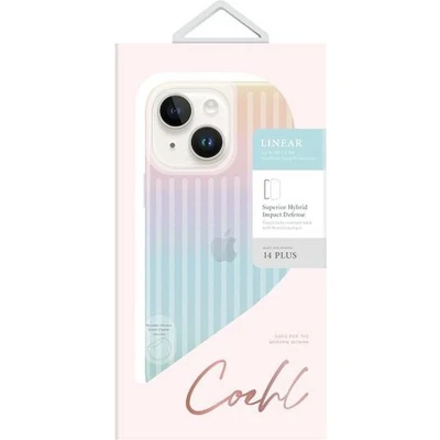 Afbeelding van UNIQ Coehl Linear Back Cover hoesje voor Apple iPhone 15 Plus/14 Plus Opaal/Glanzend
