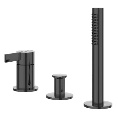 Afbeelding van IVY Pact badrandcombinatie 3 gats Zwart Chroom PVD