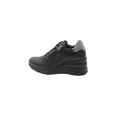 Afbeelding van Nero Giardini I514120D damessneakers van leer en technisch materiaal, Zwart, 38 EU