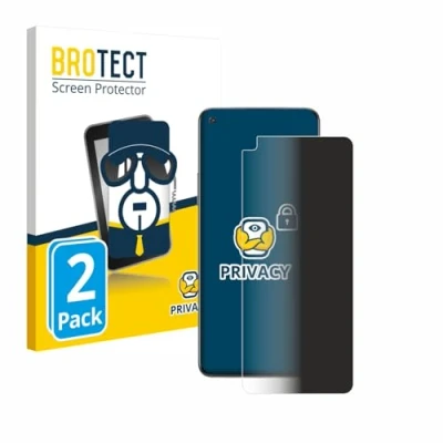 Afbeelding van BROTECT privacy screenprotector voor OnePlus 8T Folie Beschermfolie Blauwlichtfilter (2 Stuks)