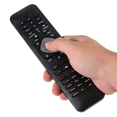 Afbeelding van Vervangende afstandsbediening voor Philips LED LCD Smart TV, universele TV met bereik van 8 m zwart